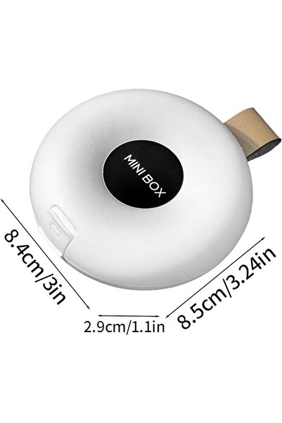 Flippy Medicine Storage Box, Flippy, 6 Compartments, Airtight Closure, Portable, Round, White/Black, PP, 8.