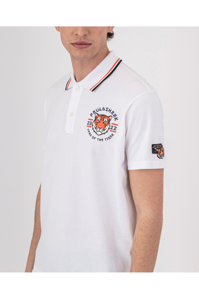 PAUL&SHARK MEN'S KNITTED POLOSHIRT C.WCOTTON