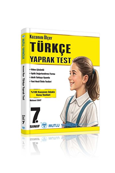 Mutlu Yayıncılık MUTLU YAYINLARI 7 SINIF KAZANIM ÖLÇER TÜRKÇE YAPRAK TEST