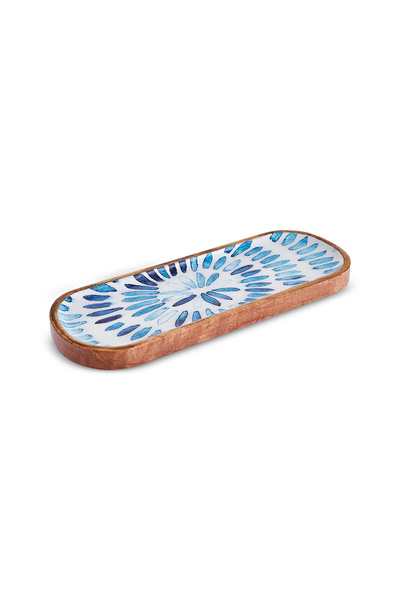 Karaca Mango Servislik Mavi 30x12 cm
