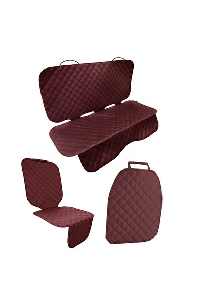 Metru Patrat Set 3 protecții universale pentru scaun auto, matlasate, vișiniu, lavabile, impermeabile