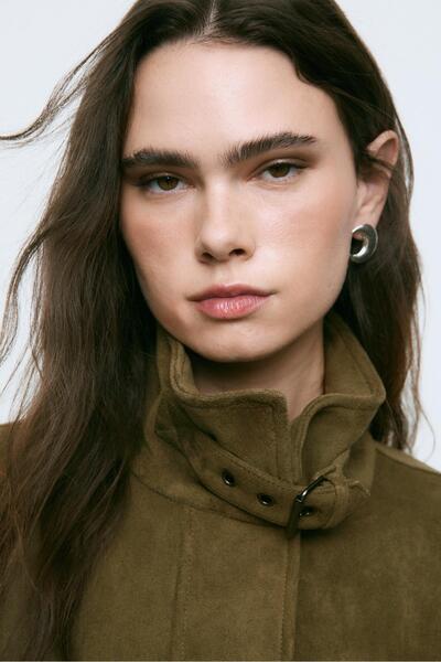 Stradivarius Oversized faux suede jacket