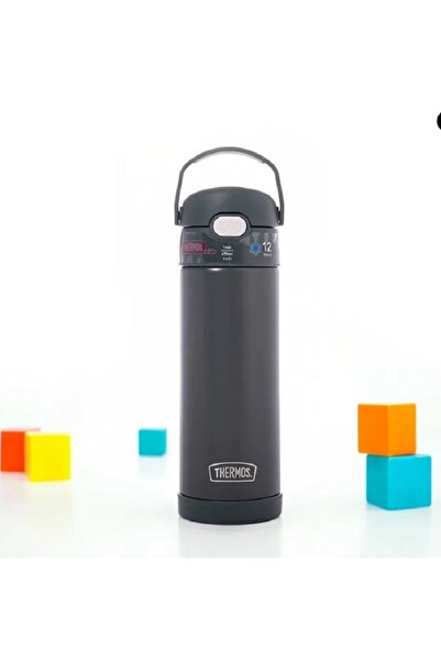 rexa Black steel thermos cup with oiled lid