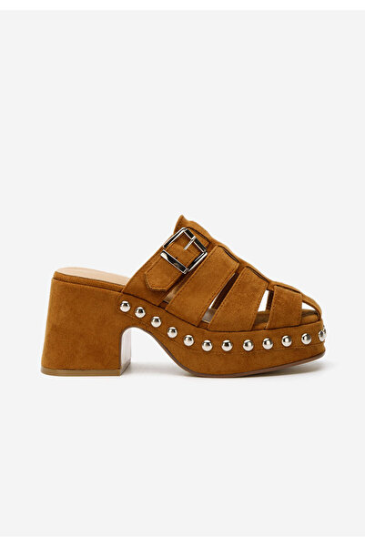 B T Shoes Mule με τακούνι Rosamaria ταμπά