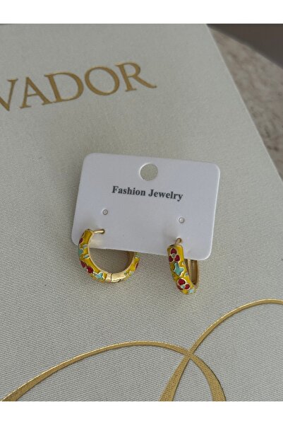 LUXSTONE Yellow Enameled Gold Earrings