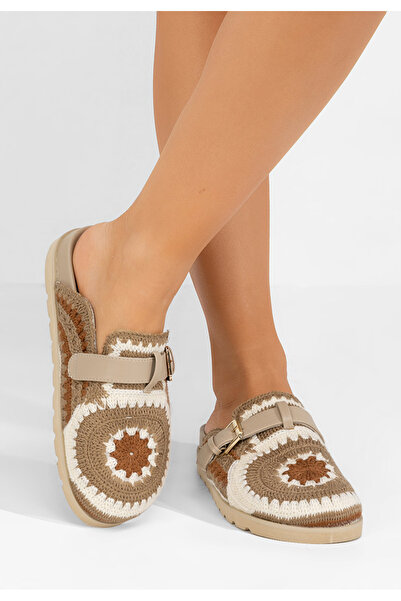 B T Shoes Khaki šľapky dámske Pamila