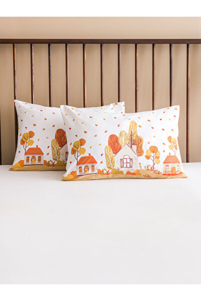LC Waikiki Create Your Style from Uzg Store |   Autumn Themed Cotton Pillowcase Set of 2 50X70 cm