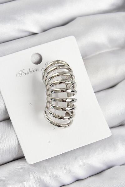 REBORN DESIGN Brass Bow Model Silver Color Right Cartilage Earring