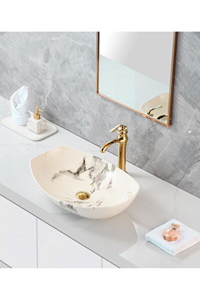 harmeh MERMER DESENLİ ÇANAK LAVABO