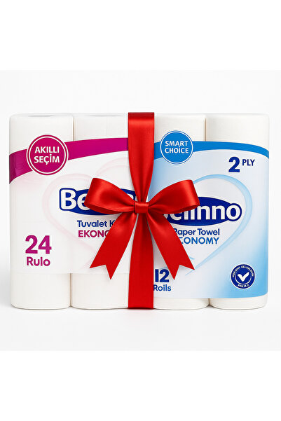 BELİNNO 2 Lİ AVANTAJ PAKETİ KAGIT HAVLU 12 Lİ + TUVALET KAGIDI 24 LÜ
