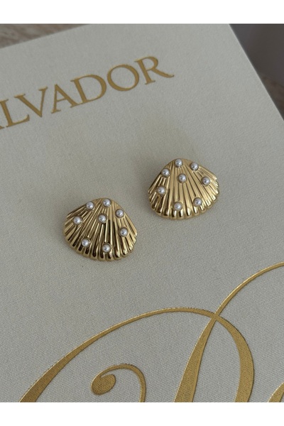 LUXSTONE Oyster Shell Pearl Gold Earrings