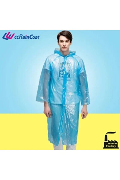 Mer-camp 6 Pieces Thin Transparent Disposable Raincoat