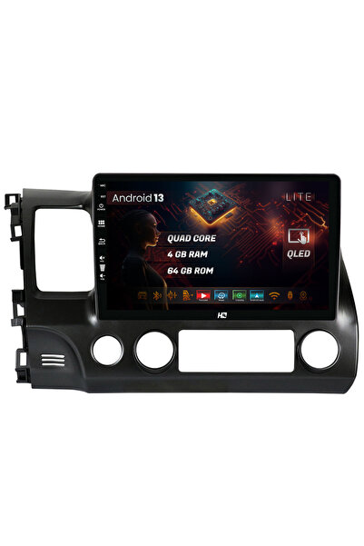 HUB64 Navigatie Honda Civic (2005-2012), 4GB RAM, Quadcore, Carplay, Android ...