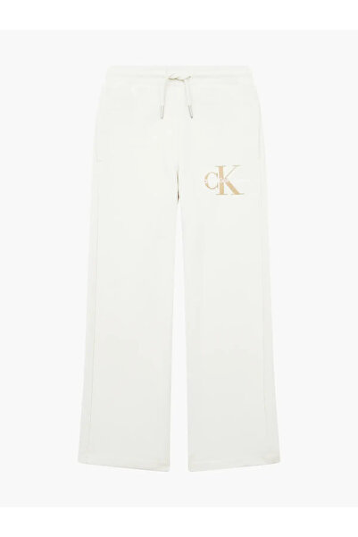Calvin Klein MONOGRAM OFF PLACED Kadın Krem Eşofman Altı