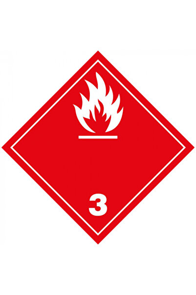 BORG-HICO Placa semnalizare Hico transport lichid inflamabil clasa 3 30 x 30 cm