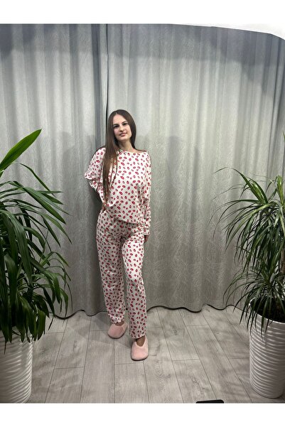 AD Fashion Pijama Sweet Kiss – Pijama Femei cu Imprimeu Buze, Croi Oversize#5...