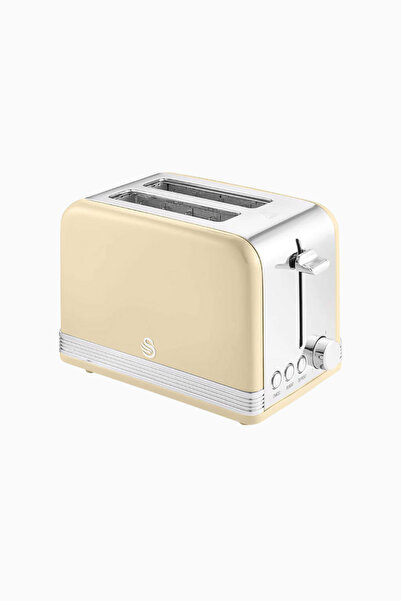 Swann محمصة خبز ريترو بقطعتين، مع 6 مستويات للتحميص و3 وظائف