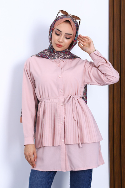 İmajButik Powder Side Tie Poplin Tunic