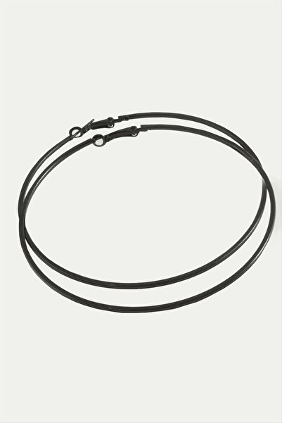 Marsilyan Crushed Metal Hoop Earrings 8-9-10 cm