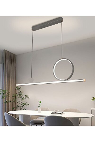 RFAN Pendant, Model 5102, With Remote Control, 3 Types of Light, Adjustable Height, 116W, Gray