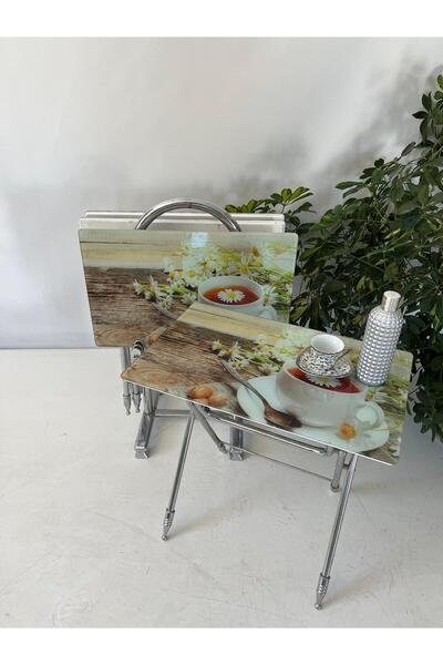 Sar Pakete Liza Serisi Çanta Zigon, 4 lü Katlanabilir Sehpa, Cam Sehpa, Çanta...