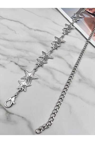 EMR Official Curea cu stea dublă, curea pentru femei, curea cu lanț, curea pentru corp, curea pentru pantaloni