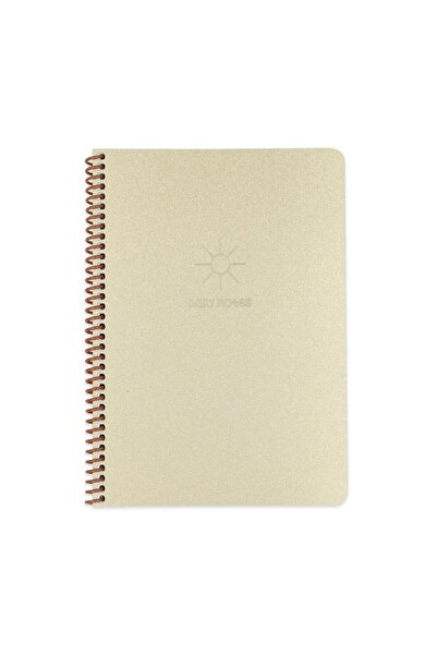 KESKİN COLOR Sharp A4 Checkered Spiral Glitter Notebook - Yellow