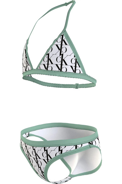 Calvin Klein TRIANGLE BIKINI SET- Kadın Beyaz Bikini Takımı