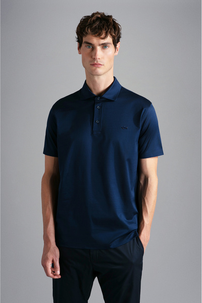 PAUL&SHARK MEN'S KNITTED POLOSHIRT C.WCOTTON