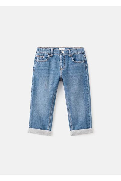 MANGO Baby Paçaları kıvrık düz kesim jean