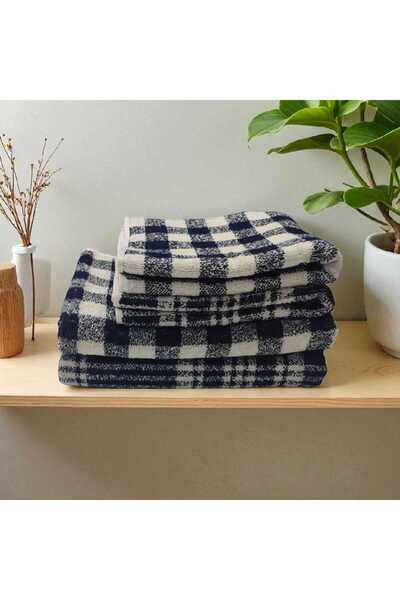 NikAr Home Cotton Towel Set 4-Piece Set 100% Cotton 70X130 / 50X80 Dimensions