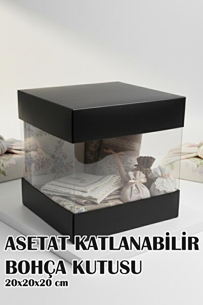 Dantelux Asetat Çeyiz Kutusu (Şeffaf - Katlanabilir - Pratik Kurulum) Küçük B...