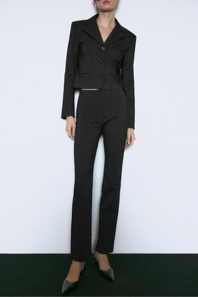 Stradivarius Slim fit striped trousers