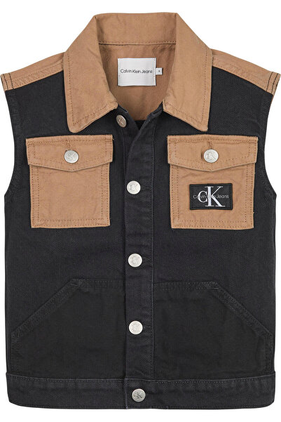 Calvin Klein DEEP BLACK COLORBLOC Erkek Siyah Yelek