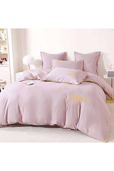 Patul Lenjerie Lux, Pucioasa, Bumbac Finet, Broderie, 2 Persoane, 6 Piese