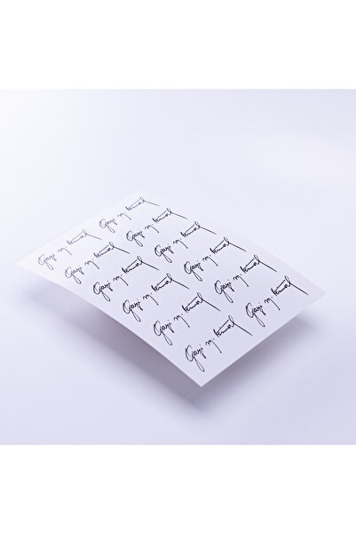 Bimotif Gazi Mustafa Kemal imzalı sticker, 12 adet (1 sayfa)