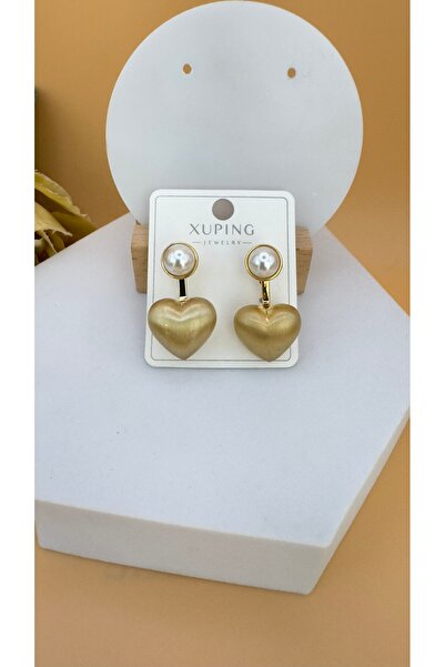 XUPING JEWELRY İncili Kalpli Model Küpe