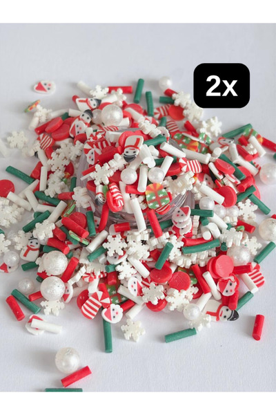 Sirius Hobi Epoksi Polimer Kil Süslemeler (Fimo Dilimleri) Yılbaşı 8 gr 2x4gr Kutulu