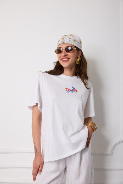 Beyyoglu Tiger Baskılı Tshirt