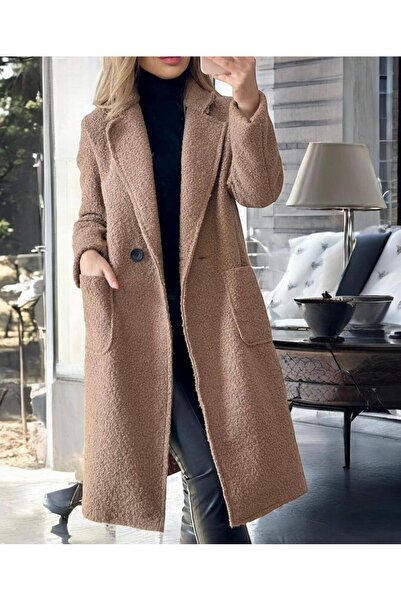 MAXORA SHOP Palton buclat cu buzunare