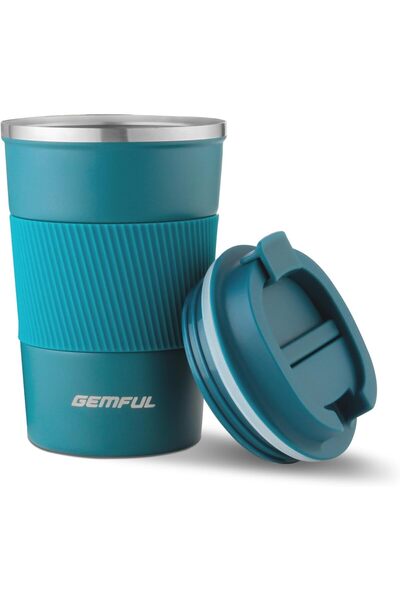 GEMFUL كوب قهوة معزول للسفر مصنوع من الفولاذ المقاوم للصدأ