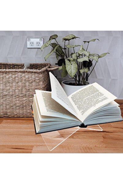 ALAYRA International Clear Acrylic X-Shaped Book Holder 21×11×11 cm – Reading & Display Stand