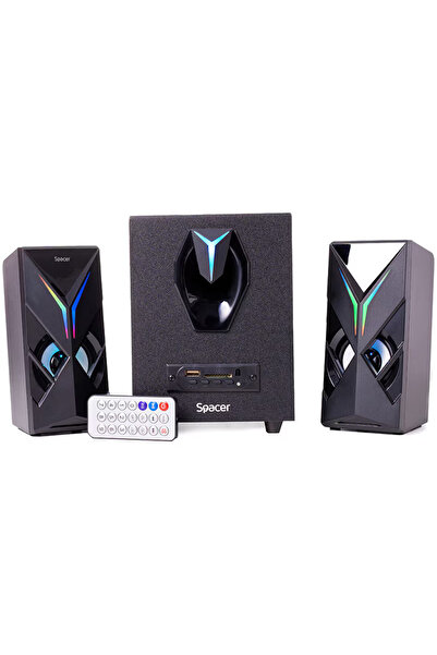 Spacer Gaming 2.1 Speakers, RMS: 14W (2 x 3W + 8W), bluetooth, remote control, MDF wood subwoofer
