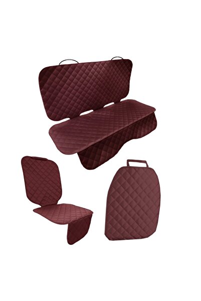Metru Patrat Set 3 universal car seat protectors, quilted, burgundy, washable, waterproof