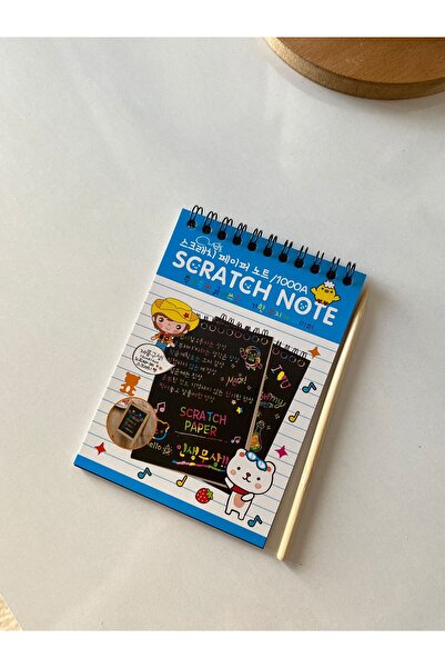 badescraft Magic Black Notebook- Rainbow Notebook- Scratch Notebook Spiral A6 Size 10 Pages 1 Piece