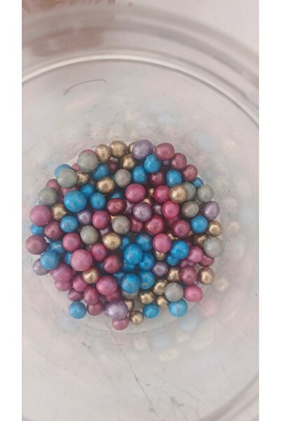 hediyehobihersey Mix Karışık 8 mm Rengarenk Pasta Süsleme Şekeri Yumuşak Yenilebilir 50 gr