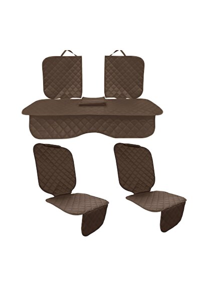 Metru Patrat Set 3 huse scaun auto - matlasate, universale, maro, lavabile, impermeabile