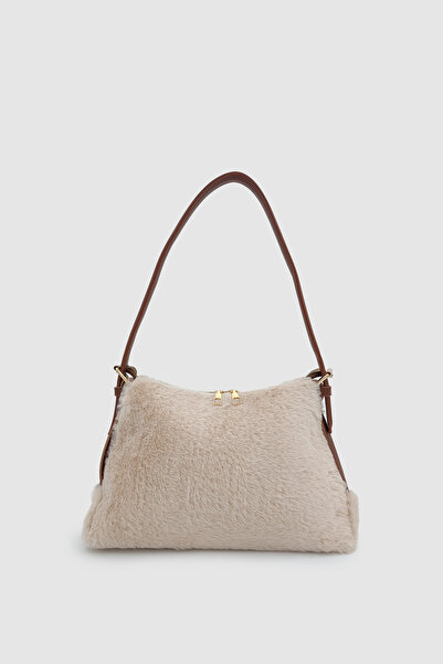 Wuclo حقيبة يد وكتف من القطيفة من سوسا مع حزام قابل للتعديل، لون بني