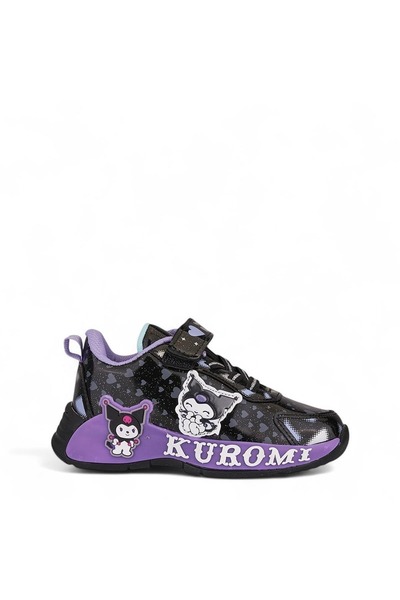 kuromi 725 Orthopedic Girls' Preschool Black/Lilac Light-Up Sneaker