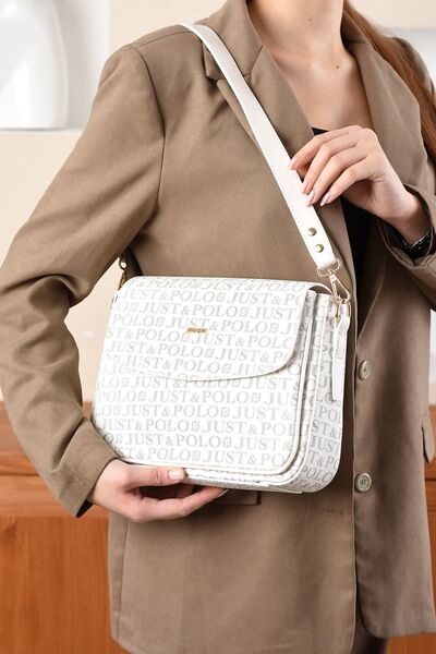 Just Polo Original Suitable for Daily Use Waterproof Women's Shoulder Bag 2184 White